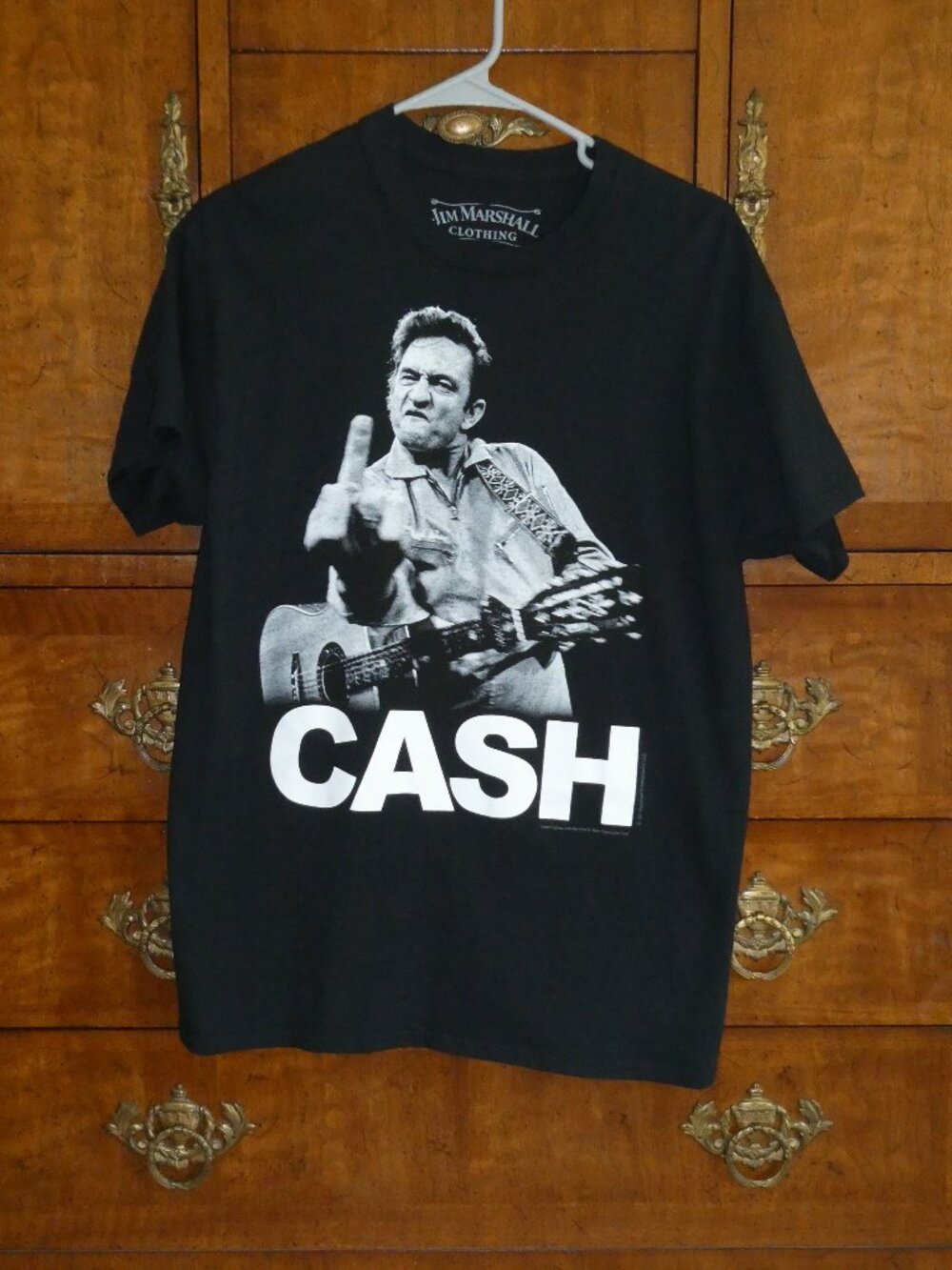 Johnny Cash Middle Finger Medium Black T-shirt